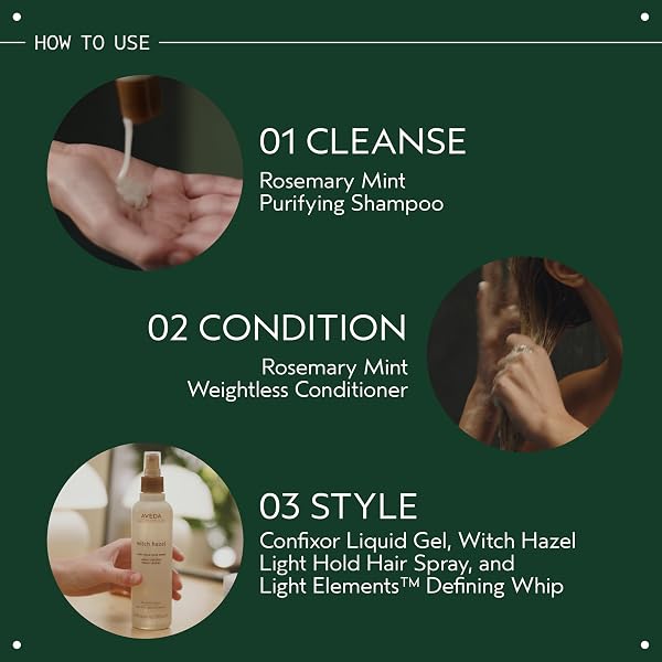 AVEDA ROSEMARY MINT PURIFYING SHAMPOO | CLARIFYING SHAMPOO | GENTLY REMOVES BUILDUP, ADDS SHINE | FOR NORMAL TO OILY HAIR, FINE TO MEDIUM HAIR | INVIGORATING AROMA| 97% NATURALLY DERIVED*, 33.8 FL OZ
