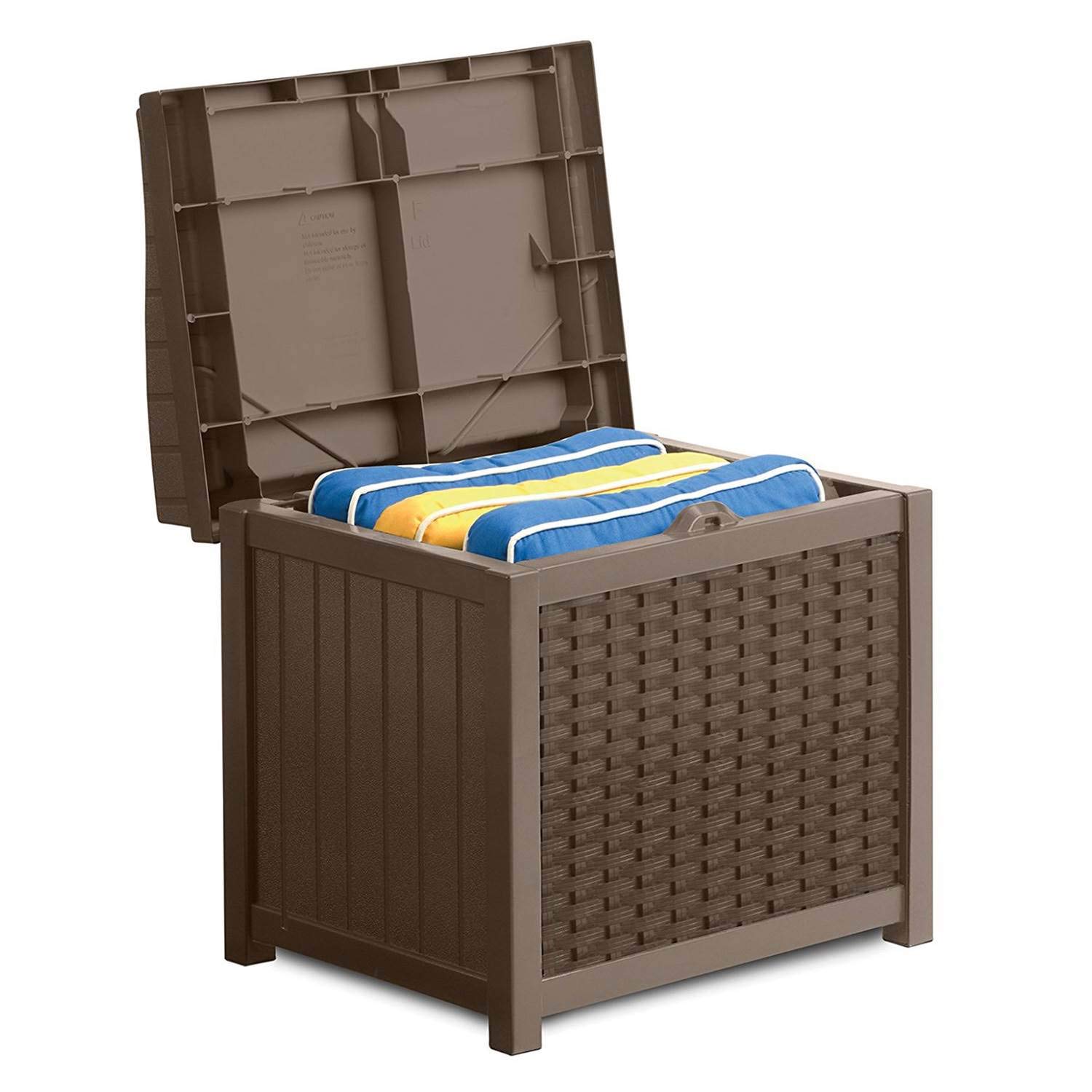 Suncast 22Gallon Small Deck Box Lightweight Resin Indoor/Outdoor