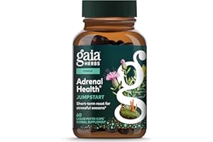 Gaia Herbs Jump Start - Helps Sustain Healthy Energy and Stress Levels - with Cordyceps, Schisandra, Rhodiola, and Licorice - 60 Vegan Liquid Phyto-Capsules (30-Day Supply)
