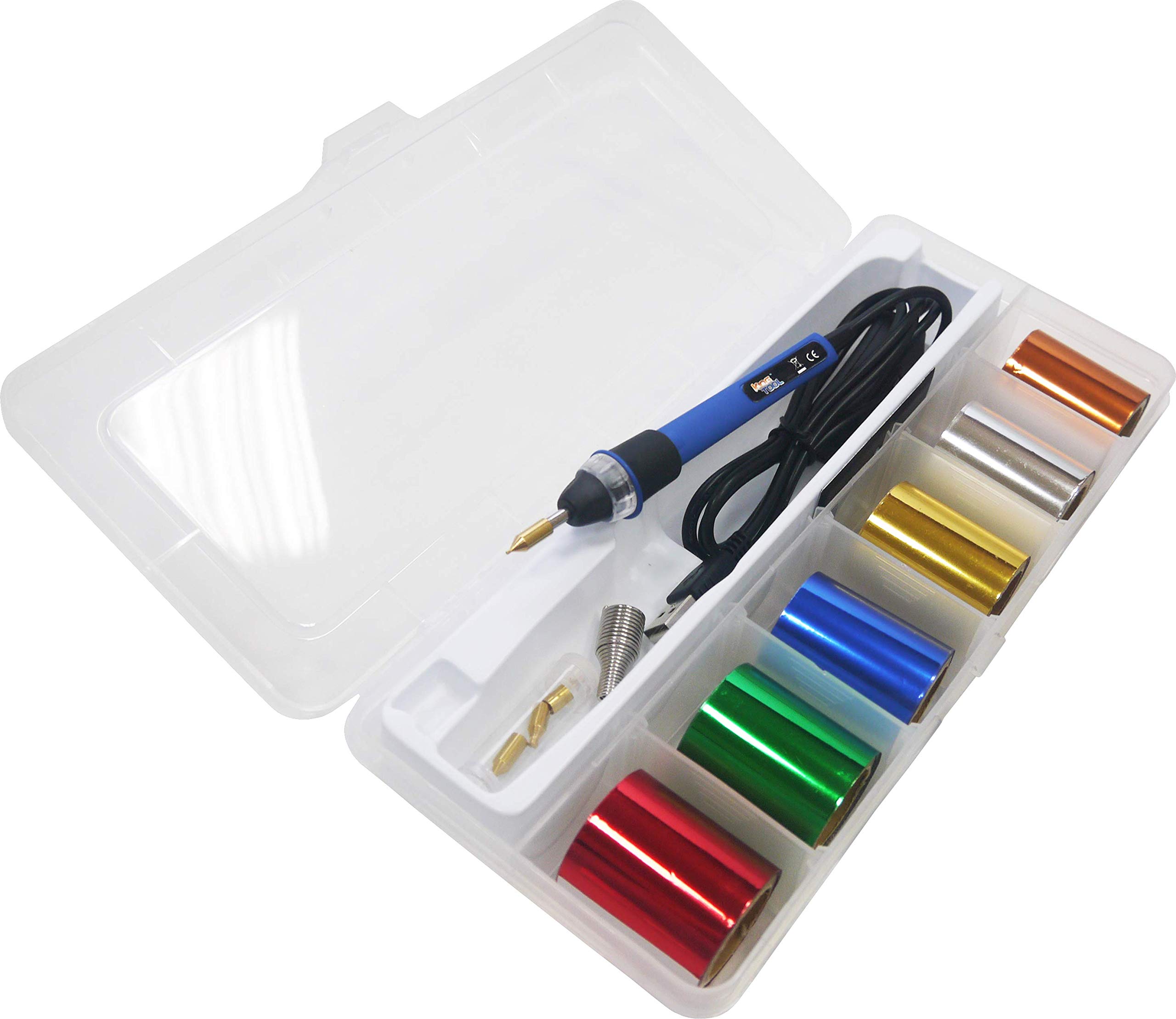 KINGTOOL Hot Foil Embossing Stamping Pen Hot Quill Pen Hot Foil Pen, USB Powered (with 4 Nibs) (Blue)