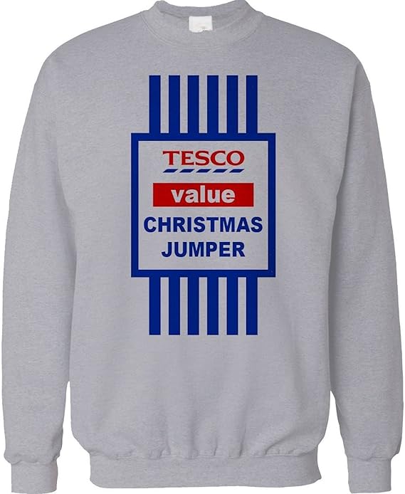 Christmas Jumper Sweater Mens Ladies Funny Top Tesco Value Sweatshirt