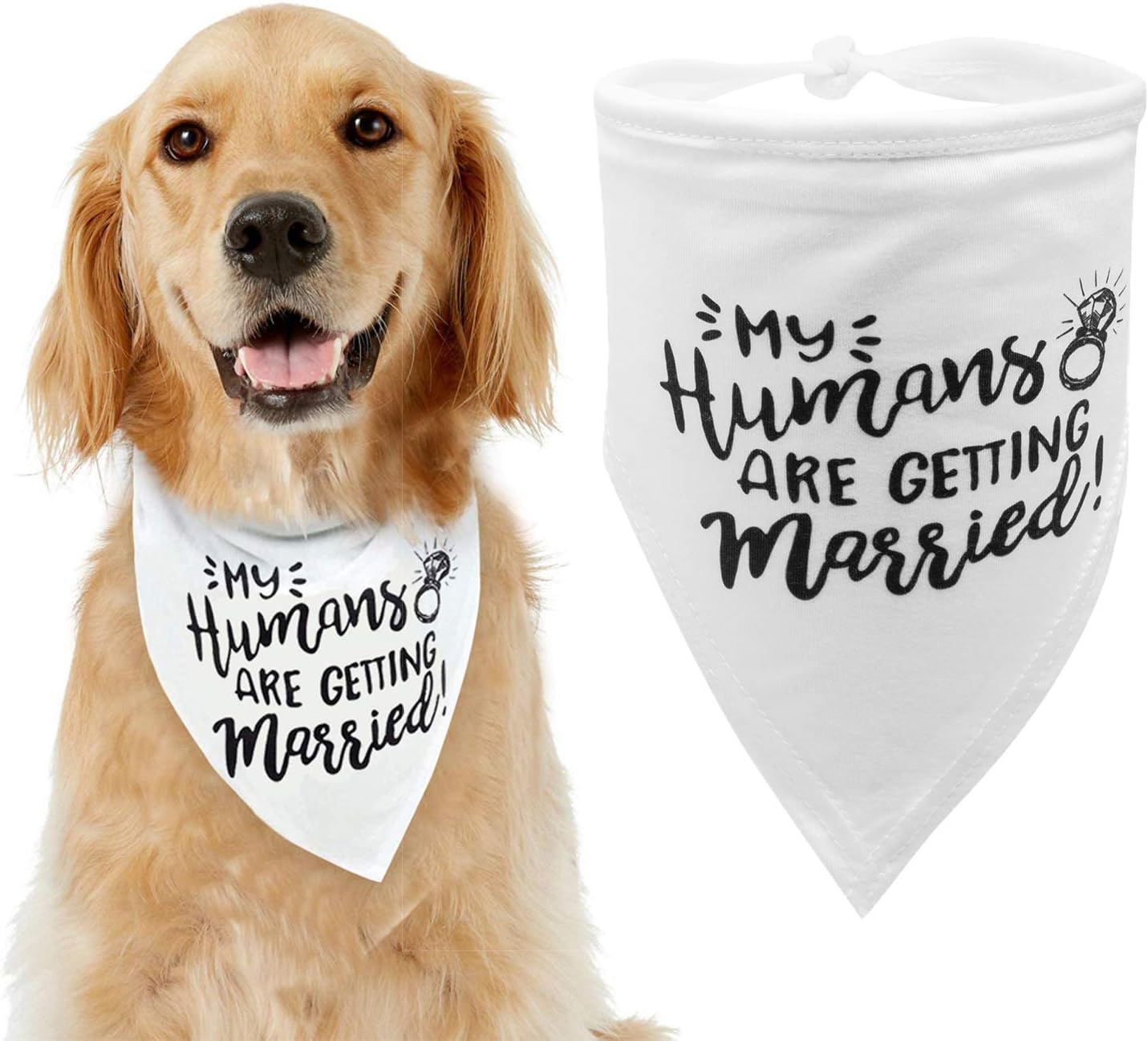 My Humans are Getting Married Dog Bandana, Wedding Dog Bandana, Dog Engagement Announcement, Wedding Photo Prop, Pet Scarf, Pet