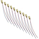RLECS 10-Pack 3.3V 650nm Mini Small Red Laser Dot Diode Module 6mm Dia Copper Head 5mW