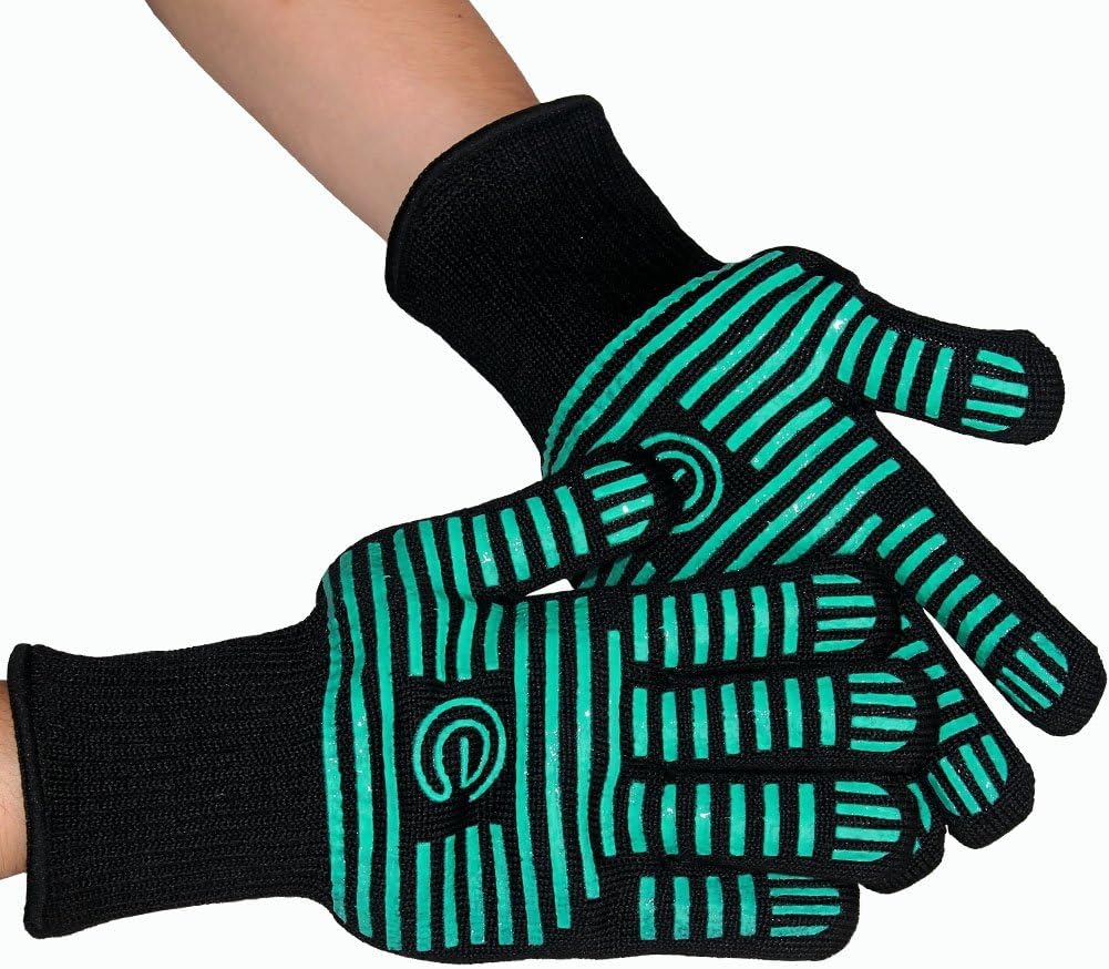 SIWEI Oven Mitts Extreme High Heat Resistant Gloves 500 Degrees for BBQ