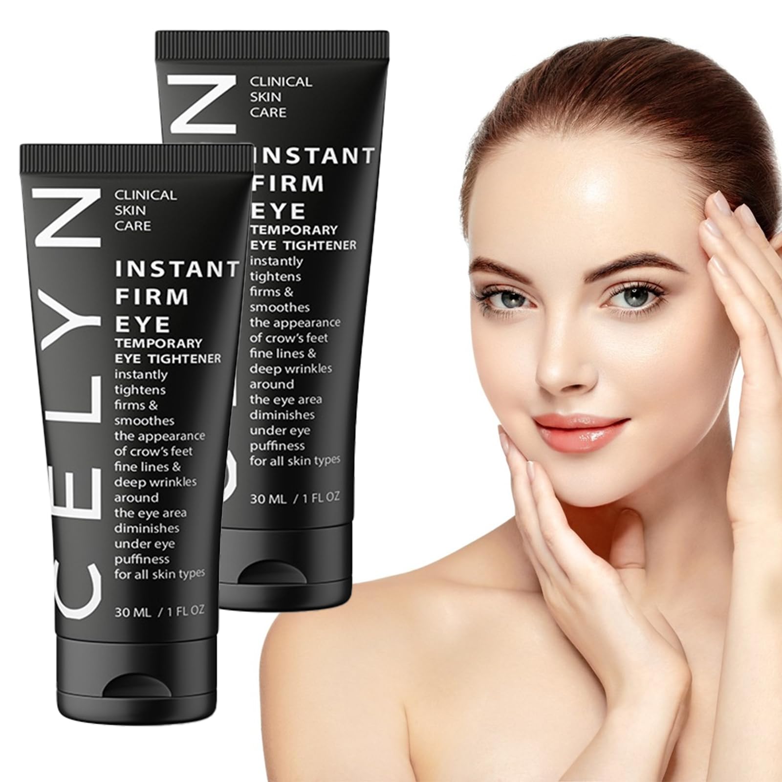 wimony Instant Eye Tightener, Eye Bag Cream Instant Firmx Eye Tightener for All Skin Eye Cream for Tightens and Smoothes for Dark Circles Fine Lines Puffiness,Fade Fine Lines (2PCS)