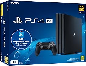 Sony Playstation 4 Pro (PS4) Consola de 1TB + 20 euros Tarjeta Prepago (Edición Exclusiva Amazon) - nuevo chasis G 