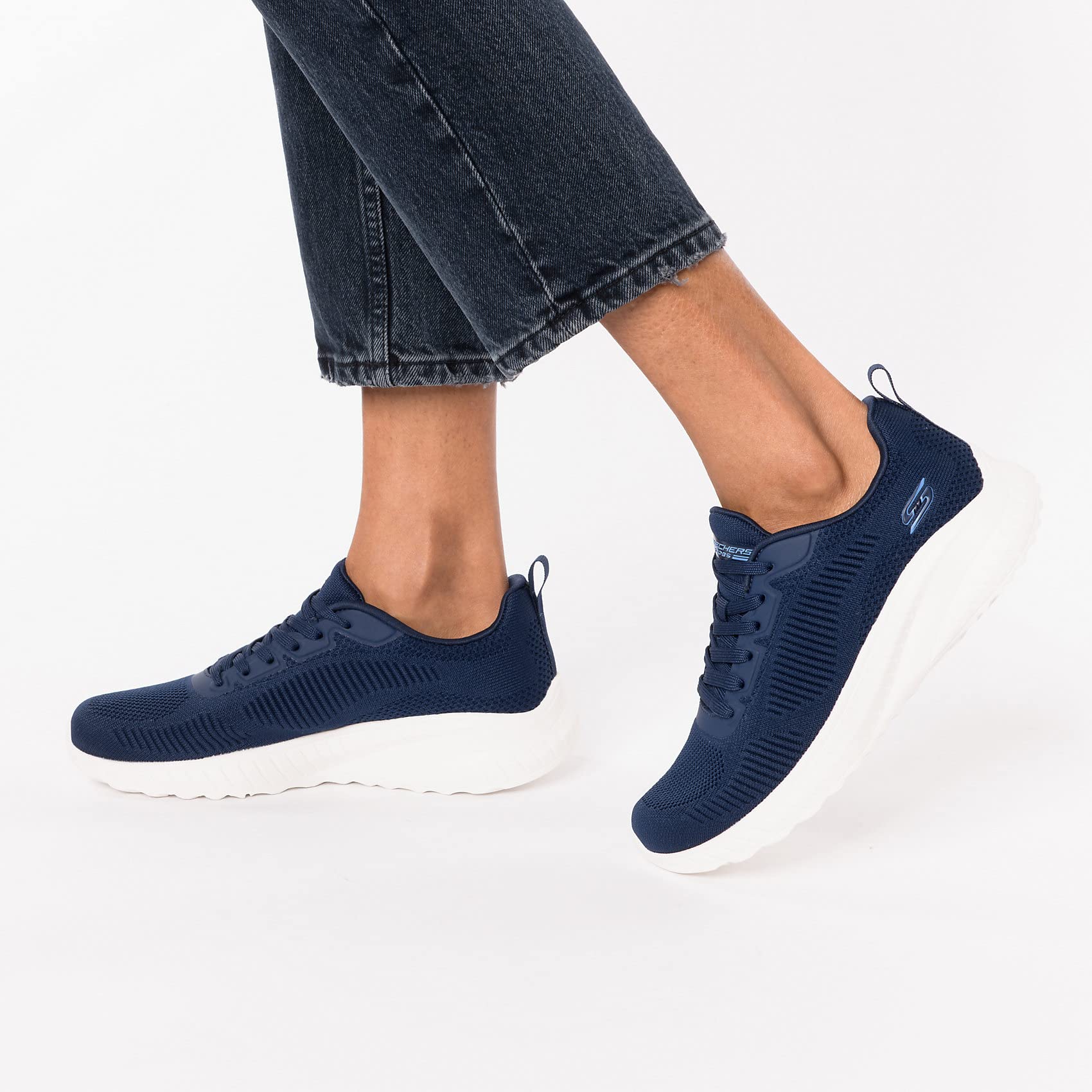 Skechers Damen Bobs Squad Chaos Face Off Sportschuhe, Marineblau, 40 EU 2