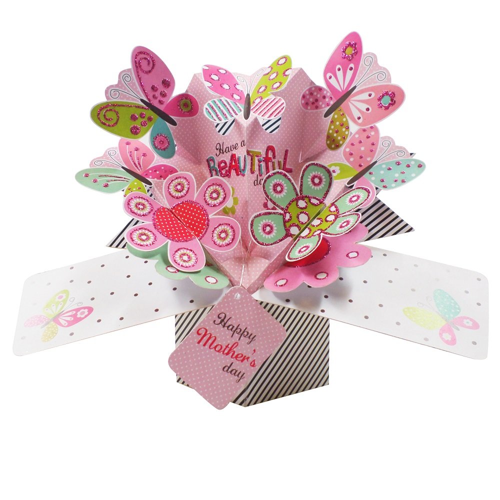 Happy Mother's Day Butterfly Pop-Up Greeting Card Second Nature 3D Pop Up Cards
