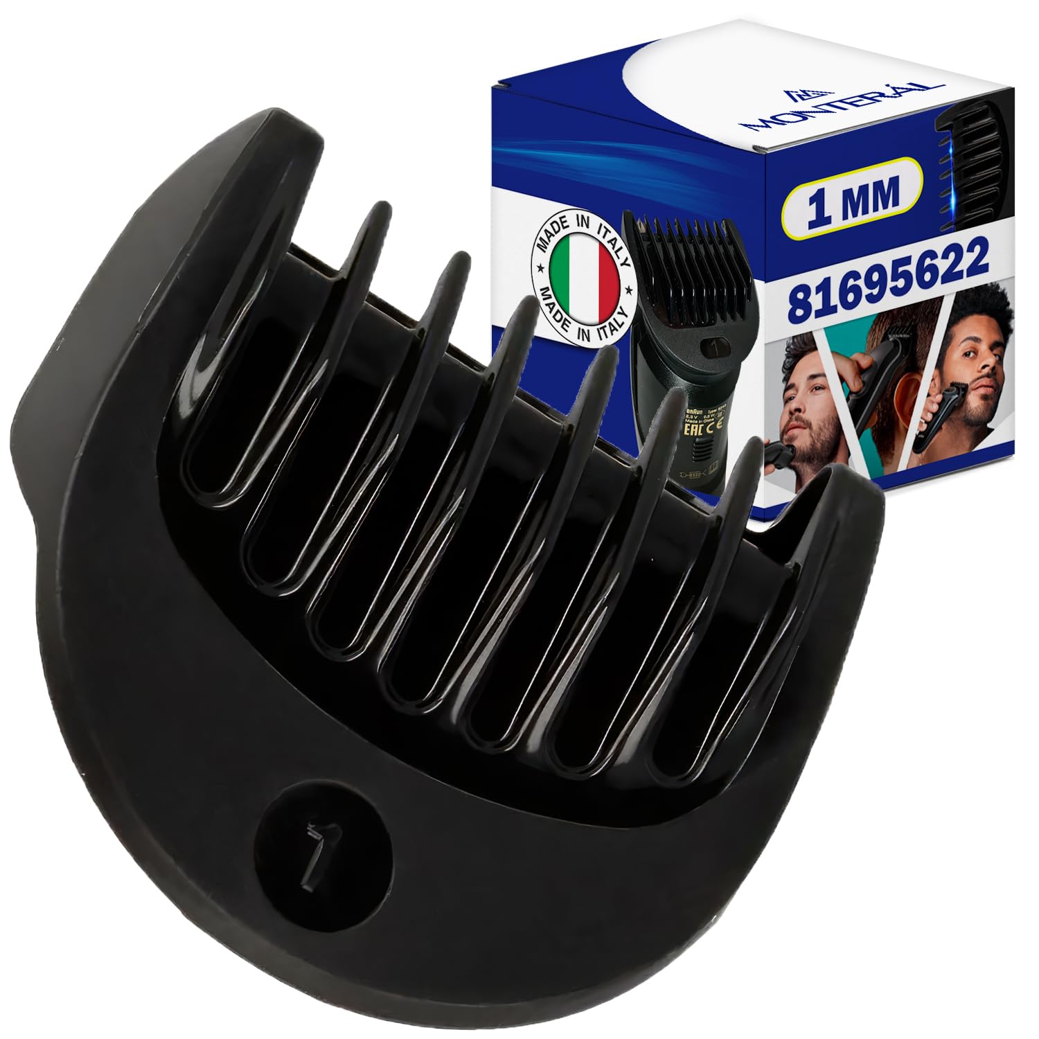 Hair Clipper Attachment 1 mm with the Original Code 81695622 for Braun - Made in Italy - MONTERAL