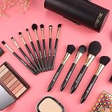 OMANIAC 12Pcs Makeup Brushes Set Pearl Handles with Case view 6