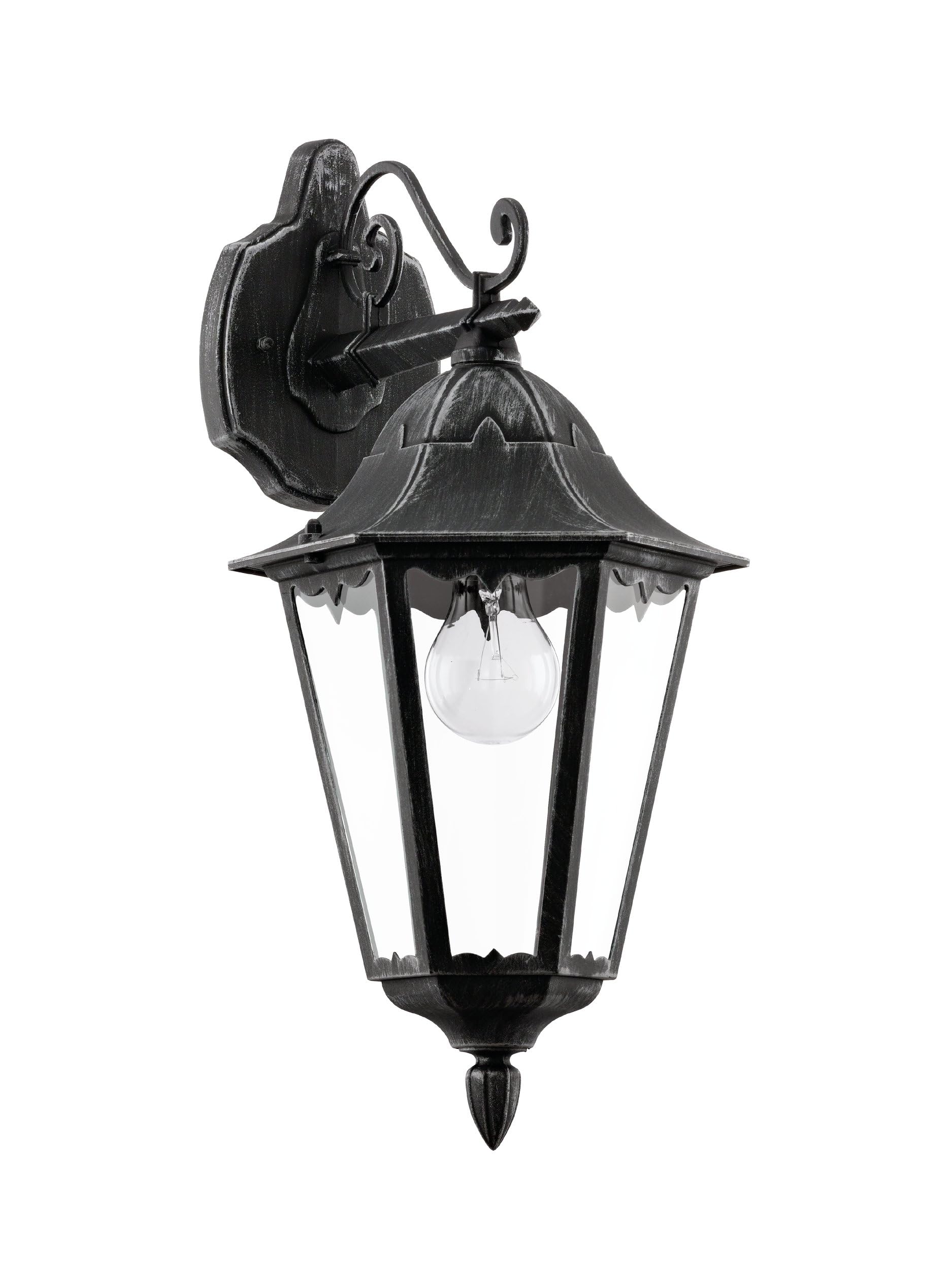 Eglo 93456 NAVEDO Exterior Wall Light in Black and Silver-Patina — image 1