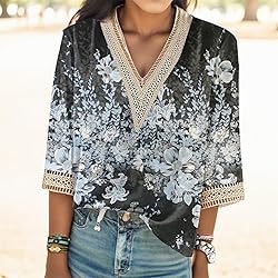 Cheifay Tank Tops Women Black 3/4 Sleeve Shirts for