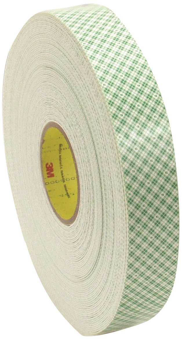 3M Double Coated Urethane Foam Tape 4016, Off White, 1 in x 36 yd, 62 mil, 9 rolls per case