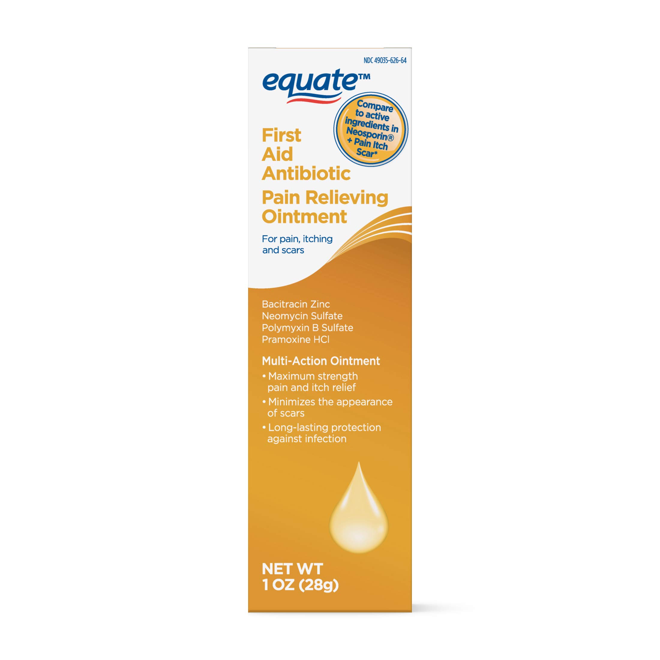 Pack of 12 - Equate First Aid Triple Antibiotic Ointment, 1 Oz