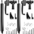 Gisafai 2 Sets Storm Door Closer Door Closure Heavy Duty Screen Door Closer Pneumatic Door Closer Screen Door Replacement Parts with Door Handles, Hold and Close Smooth (Black)