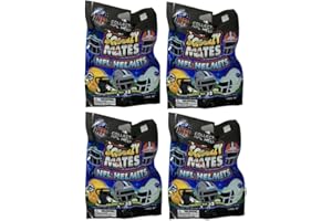 TEENYMATES Party Animal Squeezymates Helmets 2025 Series 1 NFL Helmet Figures Blind Bags Gift Set Party Bundle - 4 Pack