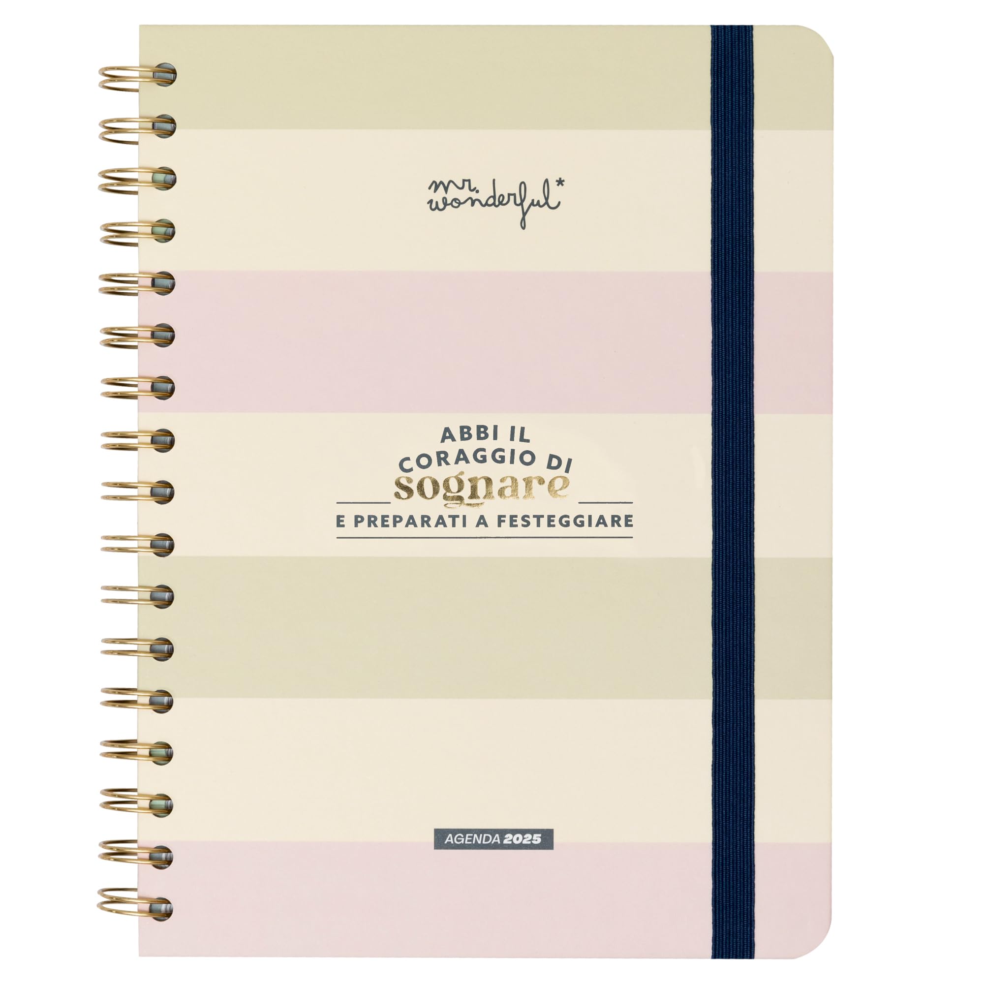 Mr. Wonderful 2025 Planner - A5, 17 x 22.6 x 2.1 cm, 160 Pages, Strips, Horizontal Lines, Adult, Office Product