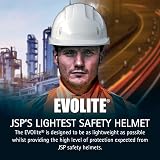 JSP Evolite Lightweight Safety Helmet CR2 Wheel Ratchet White EN 397 Ventilated view 2