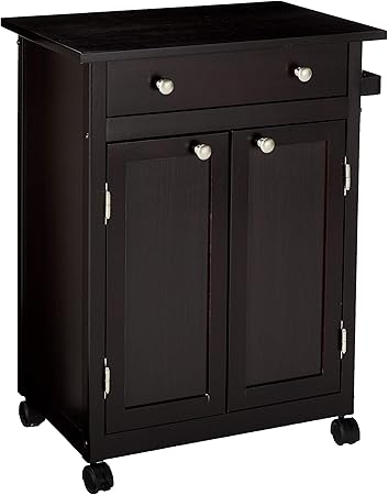 Amazon Com Civet Home Rolling Kitchen Cart Espresso Kitchen