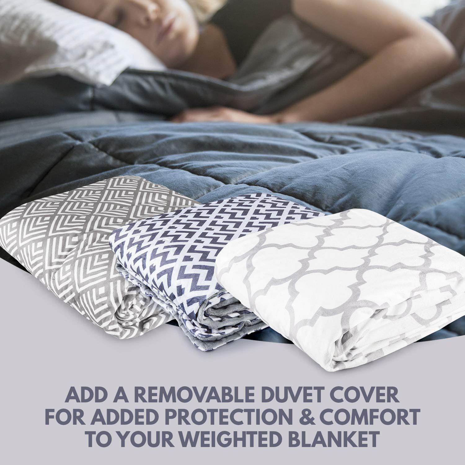 Fuzzy Buddy Minky Duvet-Comforter Cover for Weighted Blanket – 60x80