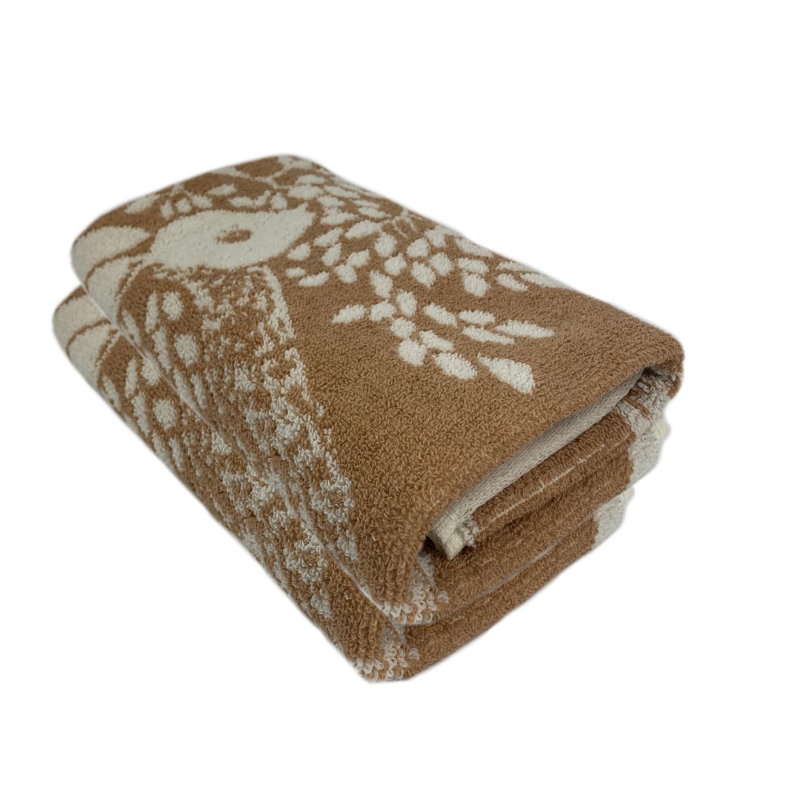 Sue Rossi 100% Turkish Cotton Hand Guest Towels, Pack Of 2, Very Soft & Absorbent, Quick Dry 500gsm Thick, Bathroom Or Kitchen Utility Towel Set. (Woodland Animals)