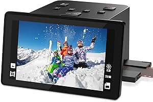 DIGITCONVERT Digital Film & Slide Scanner with 5 Inch LCD Screen, Converts Color & B&W 135/110/126 KPK Negatives & Slides and Super 8 Slides into 22MP JPEG Photos