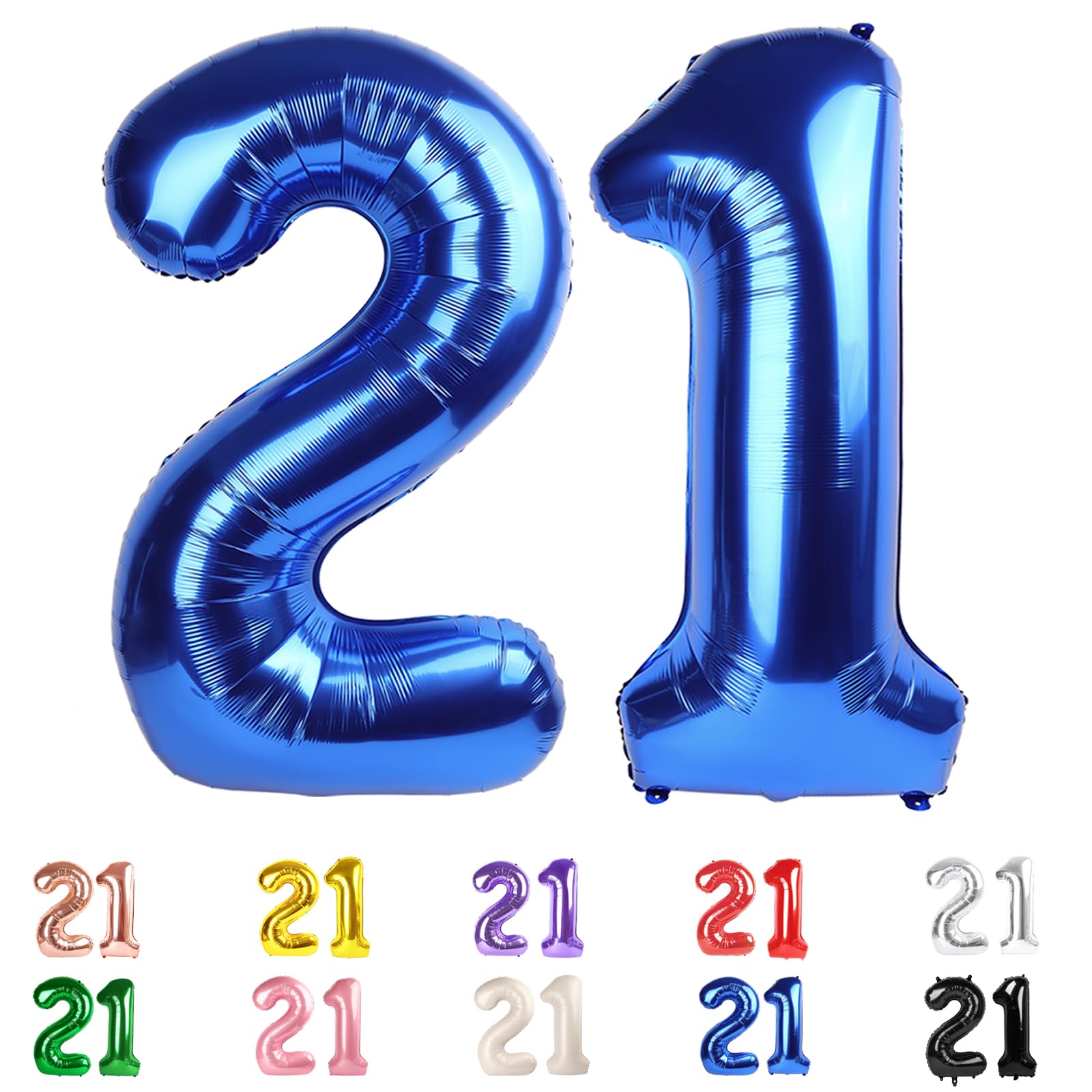 Photo 1 of 21 Number Balloons, 12 Balloons, 12th Dark Blue Party Decorations 40 In Big 21st for Girl Boys Engagement, Wedding, Celebration Party, Graduations, Photo Shoot