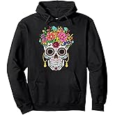 Dia De Los Muertos Day Of The Dead Sugar Skull Halloween Pullover Hoodie