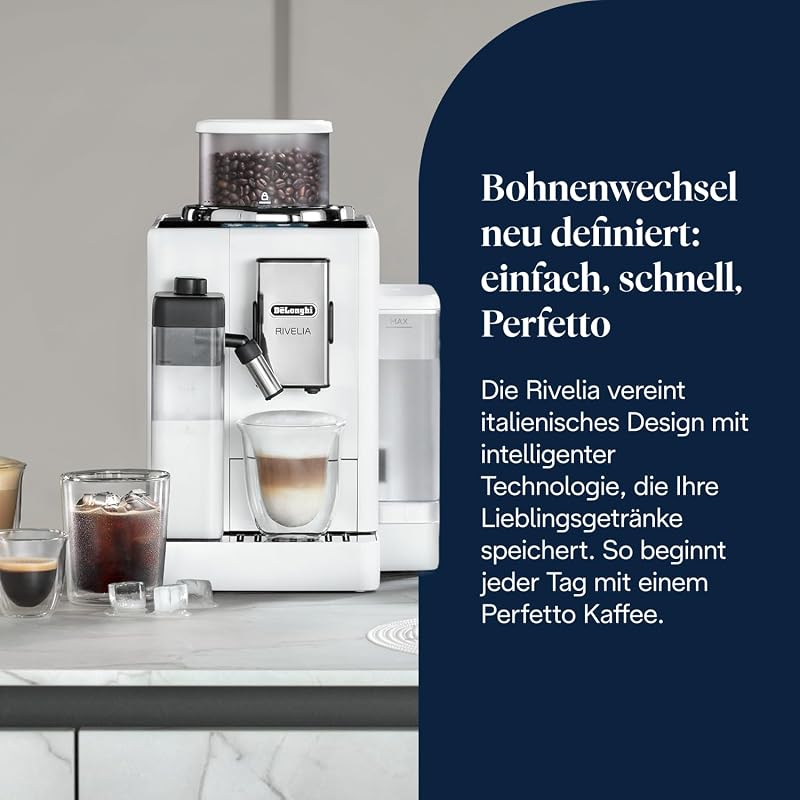 Rivelia - Kaffeevollautomat 16 Getränke Weiß