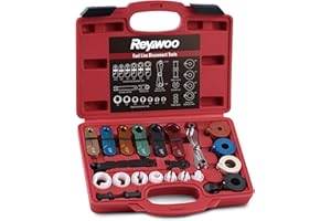 Reywoo 25 PC Fuel Line Disconnect Tool Set, Master Quick Disconnect Tool Set for A/C Fuel & Transmission Systems, Fuel Line Removal Tool Compatible with Ford Chevy GM Chevy Mazda