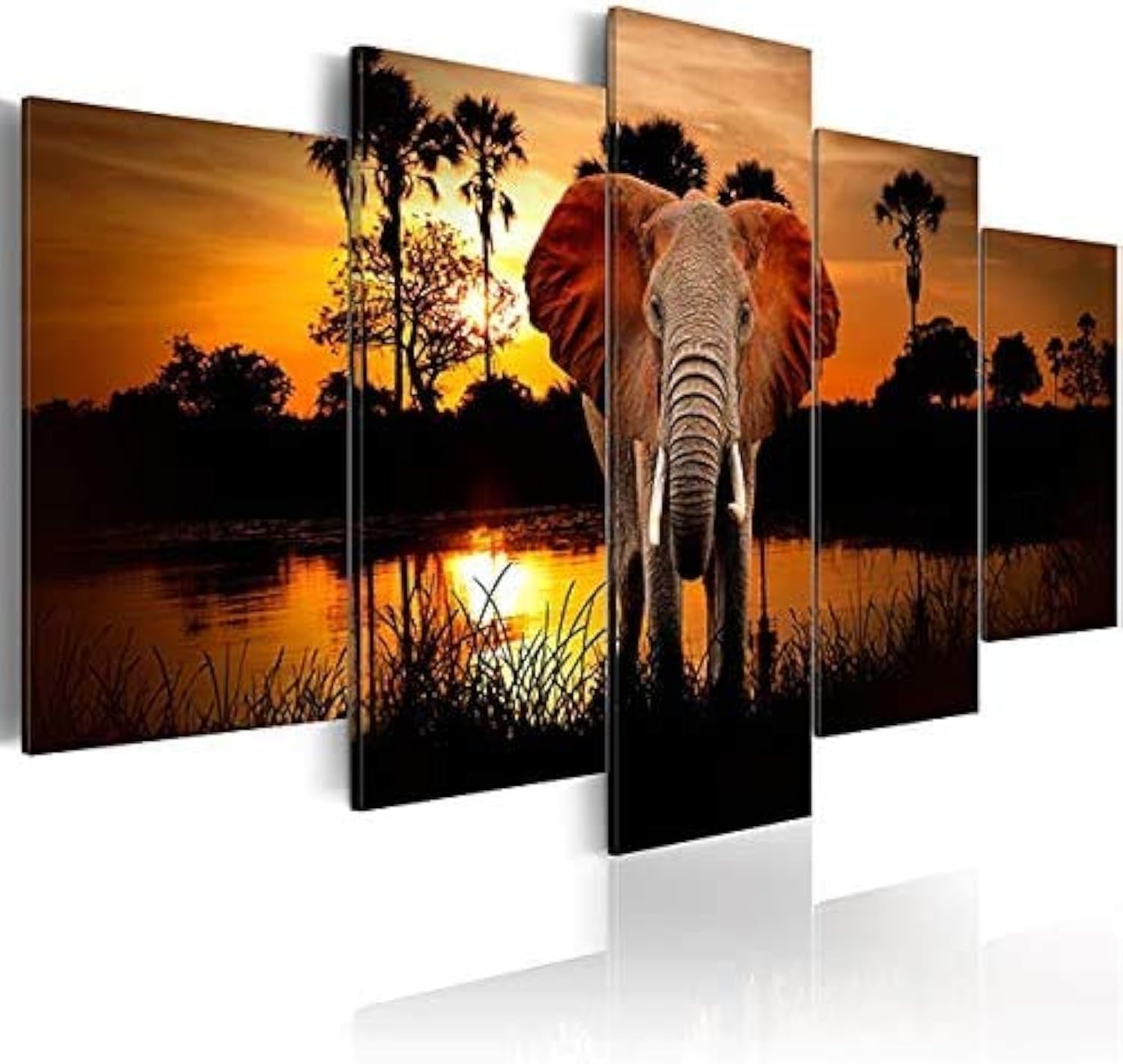 Photo 1 of Inzlove Elephant Wall Art Animal Pictures Prints Paintings on Canvas
