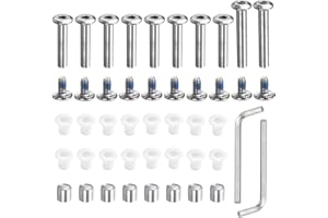 PATIKIL Inline Skate Axle Screw Replacement, 1 Set Roller Wheel Repair Kit Accessories with Spacer Shaft Side Plug Wrench, Si