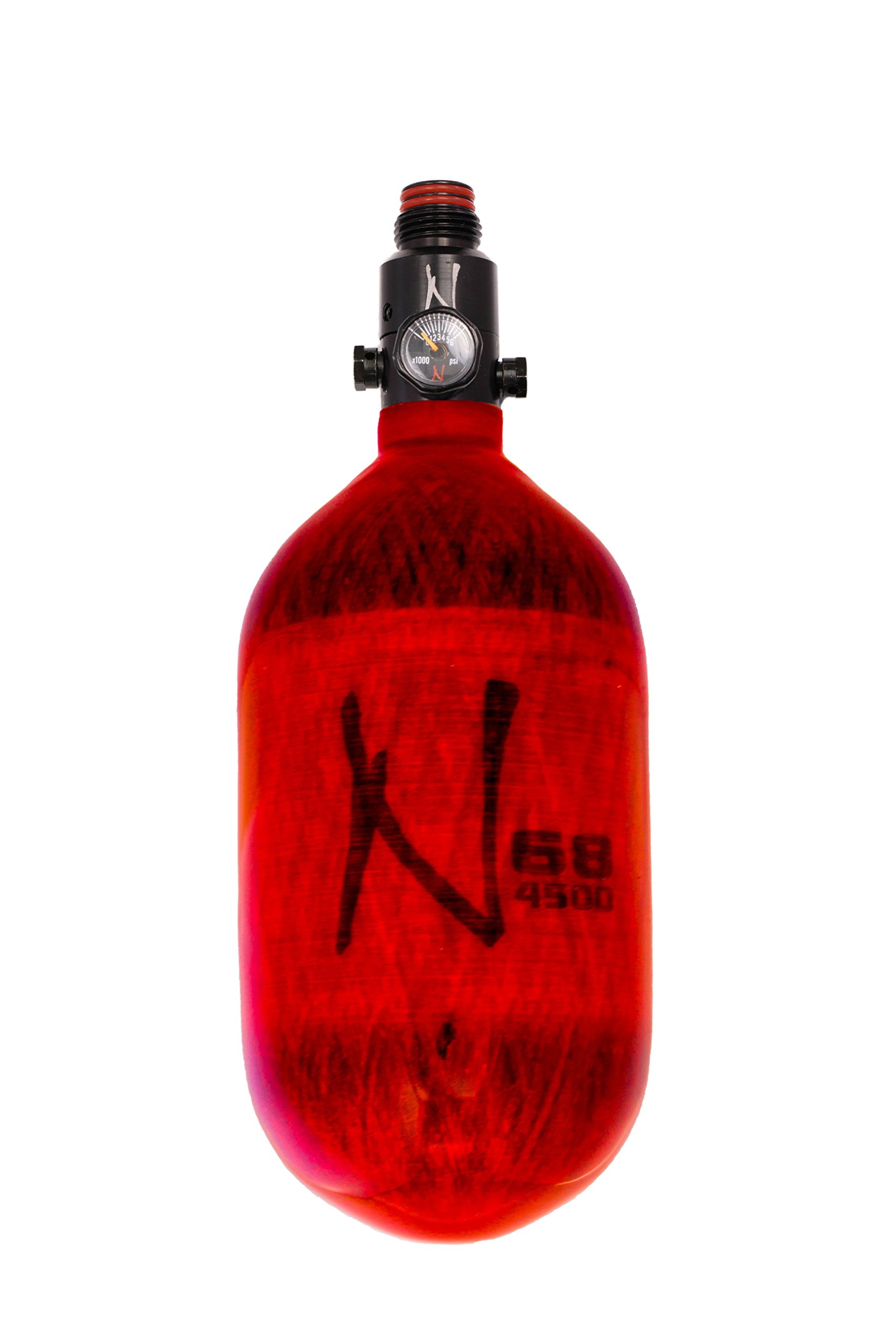 Ninja Paintball 4500 PSI Carbon Fiber Tank w/ Ultralite Regulator (Red