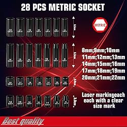 3/8" Drive Impact Socket Set 50-Piece, SAE