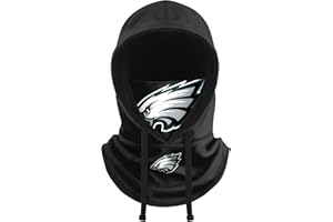 FOCO NFL Team Logo Black Drawstring Winter Cap Hooded Gaiter Balaclava Face Cover