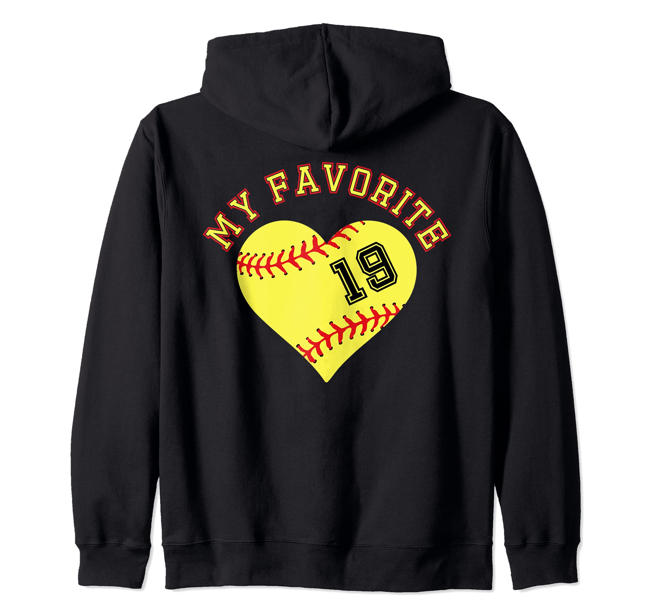 Softball Player 19 Jersey Outfit No #14 Sports Fan Zip Hoodie