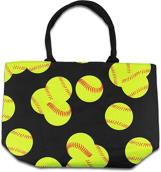 softball canvas tote