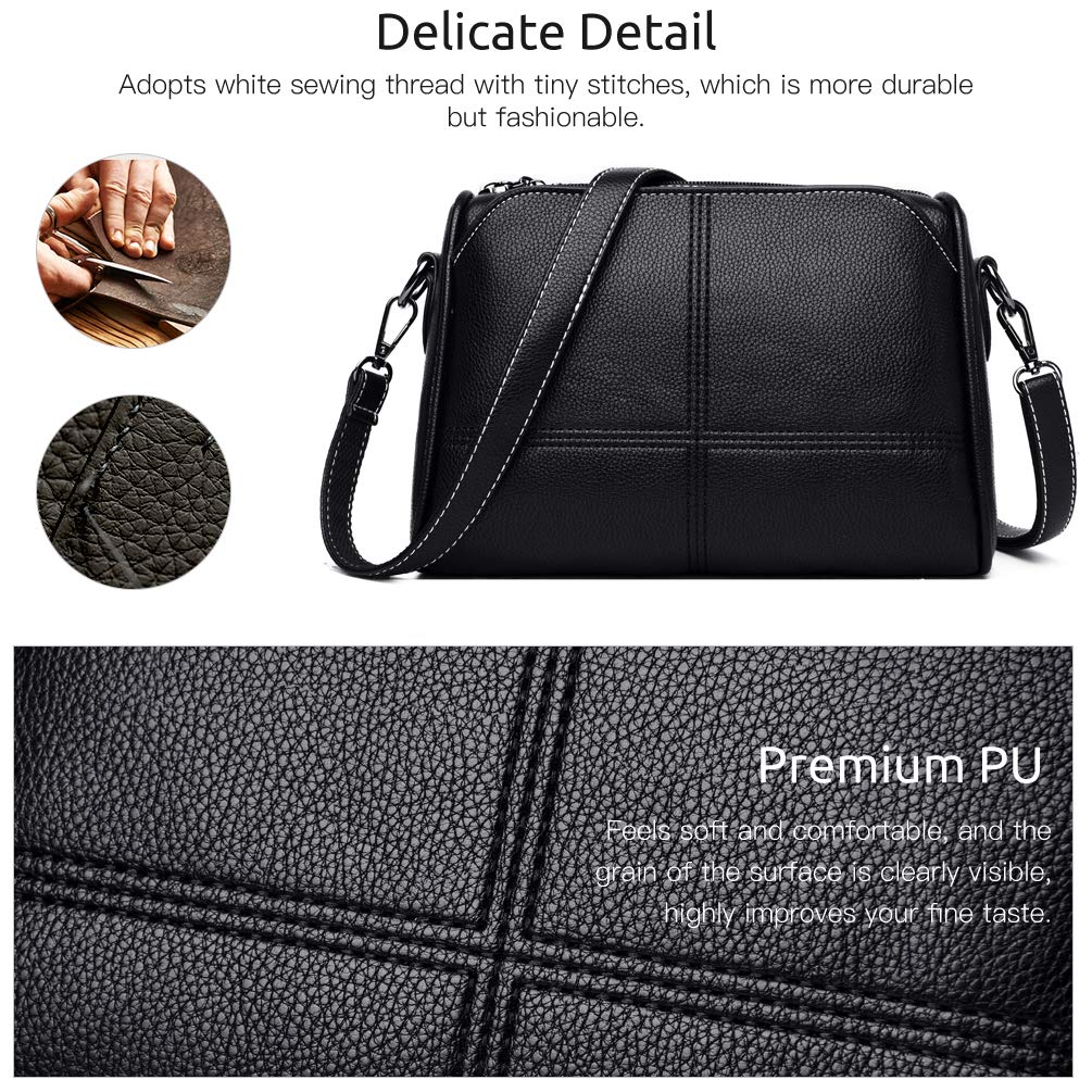 VBIGER Handtaschen Damen Klein PU Leder Umhängetasche Leicht Schultertasche Hobo Taschen groß Perfektes Geschenk für Mama und Tante