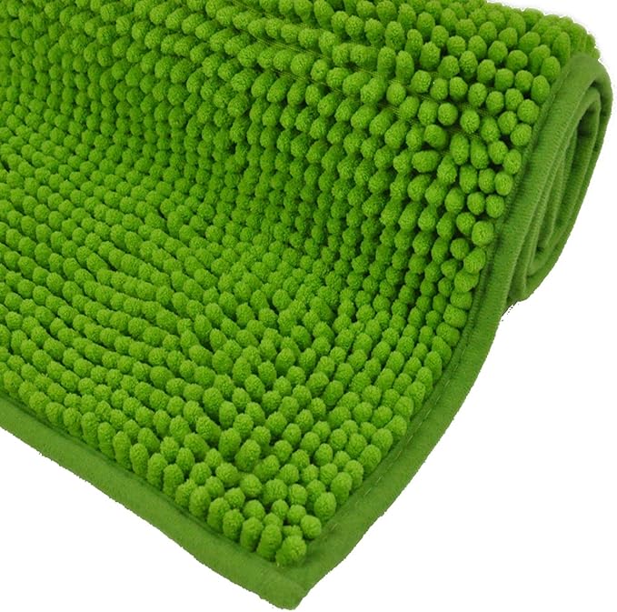 WohnDirect Premium Green Bath Mat • Nonslip Soft Bathroom Mat