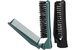 INOOMP 2Pcs Portable Folding Hair Comb for Men Women Detangling and Massage Brush Compact Travel