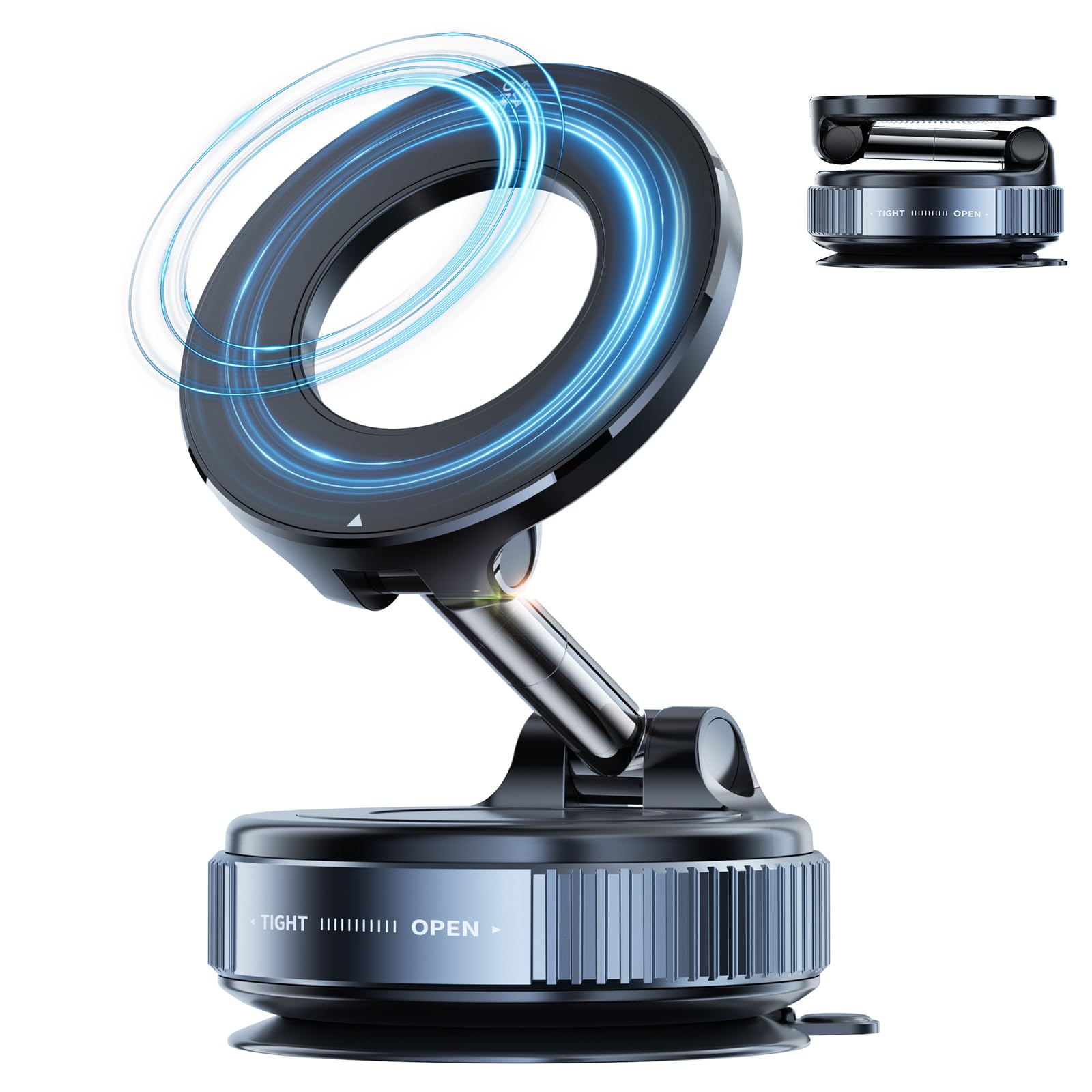 Photo 1 of DKGEVEAO Suction Cup Phone Mount,Vacuum Magnetic Phone Holder for Car,360 Adjustable Vacuum Magnetic Phone Holder,Magnet Car Mount for All Smartphones & All Vehicle & Gym/Bathroom Mirror