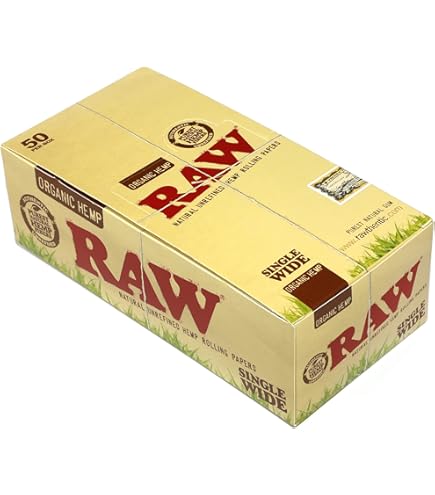 RAW CLASSIC BLACK ROLLING PAPER SINGLE WIDE 100-LEAVES Per PACK - Foto 7