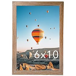JCJMY 6x10 Picture Frame Rustic Brown for Wall