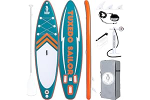 Tuxedo Sailor 10'6"×33"×6" Inflatable Stand Up Paddle Board with Premium SUP Accessories,Paddle Boards for Adults & Youth of All Skill Levels