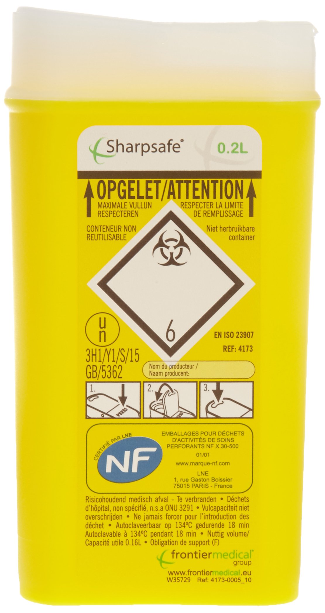 Neolab 3 pp 2055 Sharpsafe Security Container, 250 ml