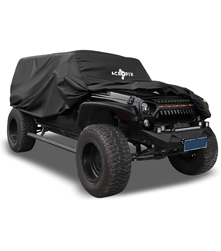 Housse De Voiture Étanche Pour Jeep Wrangler JK/JL 4 Portes – Protection Totale Contre Intempéries