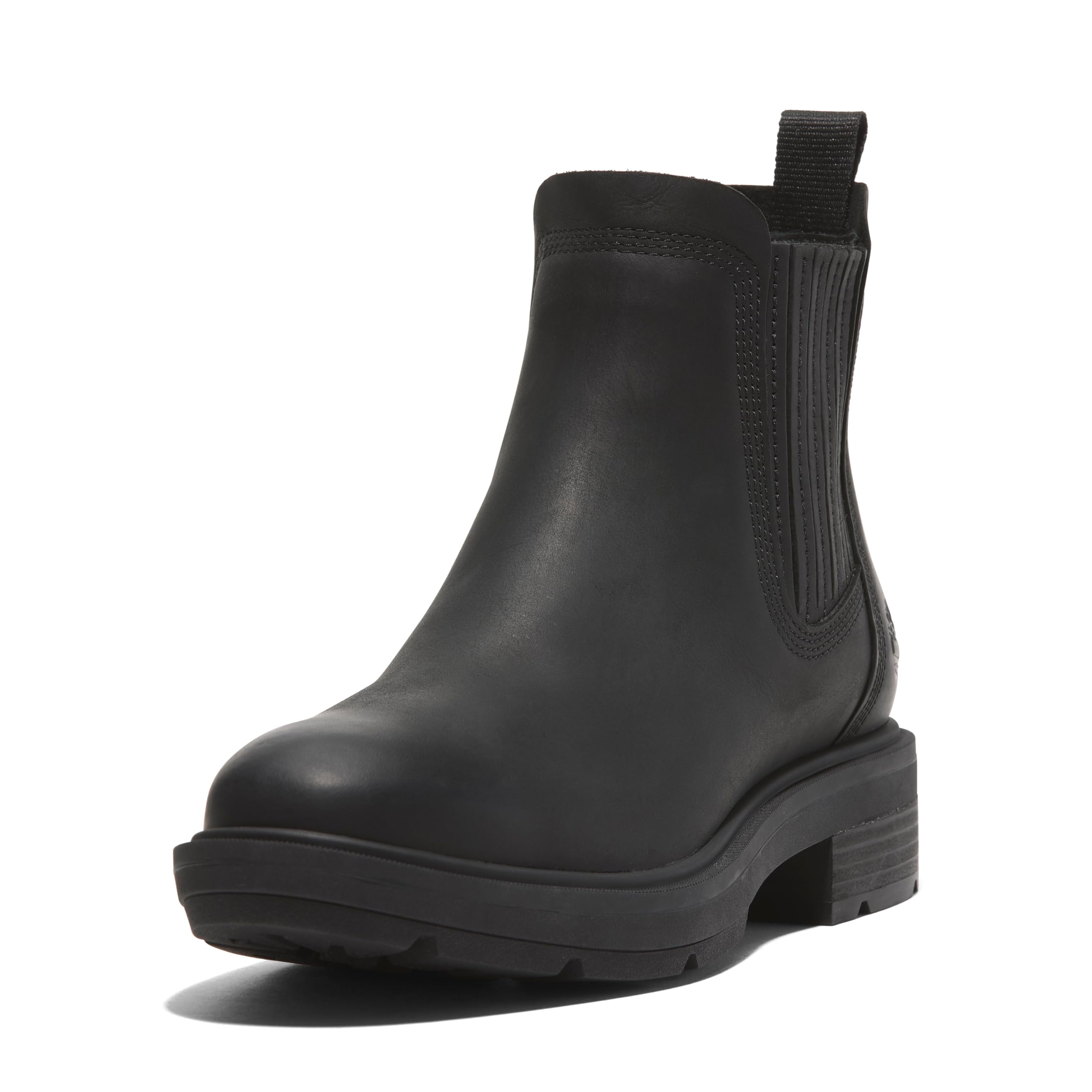 Timberland Women’s Brimfield Mid Chelsea Boot, Black Full Grain, 7 Medium