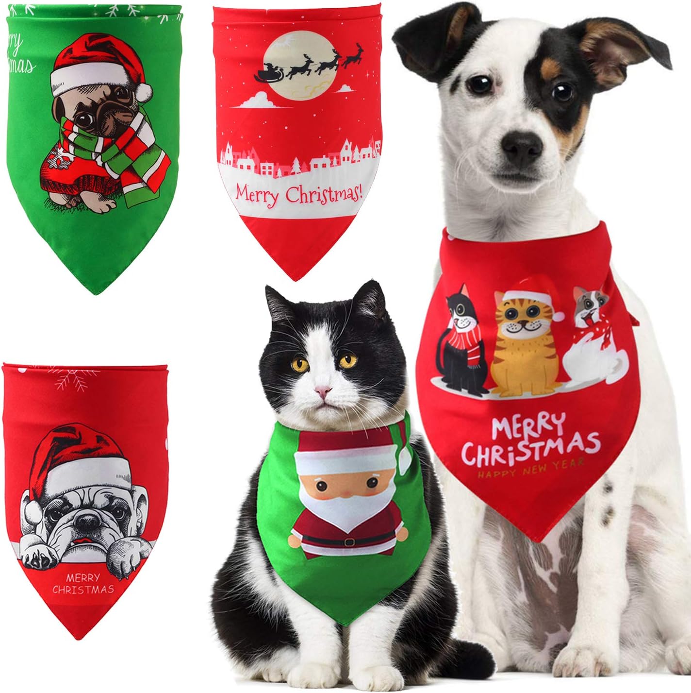 christmas pet bandanas
