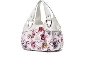 NICOLE & DORIS Ladies Fashion Handbags Elegant Top-handle Bags for Women Floral Shoulder Bags PU Leather