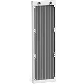 CLYXGS Water Cooling Radiator, 12 Pipe G1/4 Thread Heat Row Radiator 12 Pipe Aluminum Heat Exchanger Radiator for PC CPU Computer Water Cool System 360mm White